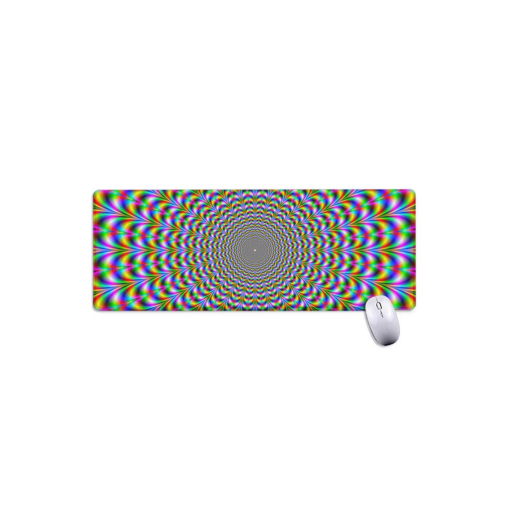 Psychedelic Web Optical Illusion Extended Mouse Pad