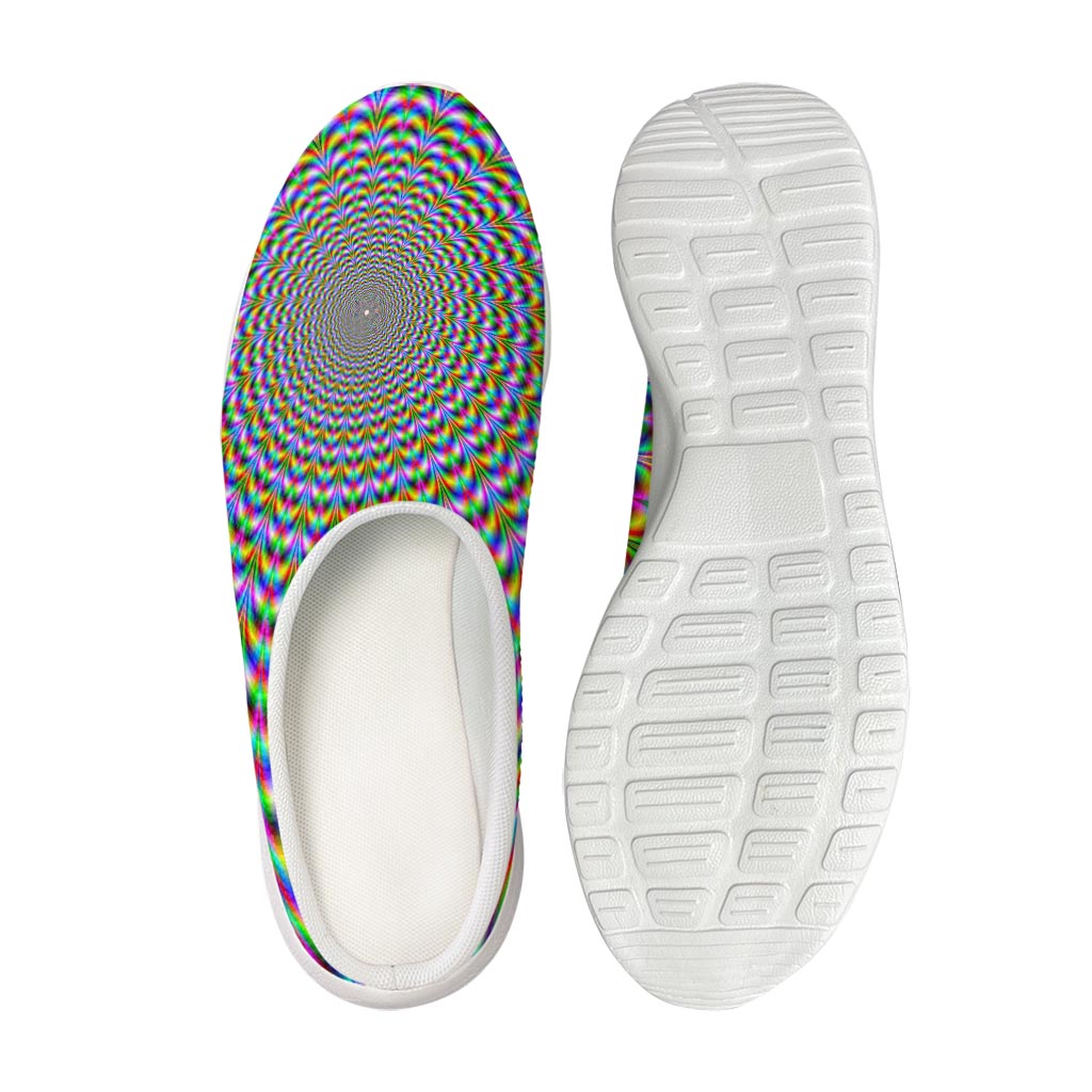 Psychedelic Web Optical Illusion Mesh Casual Shoes