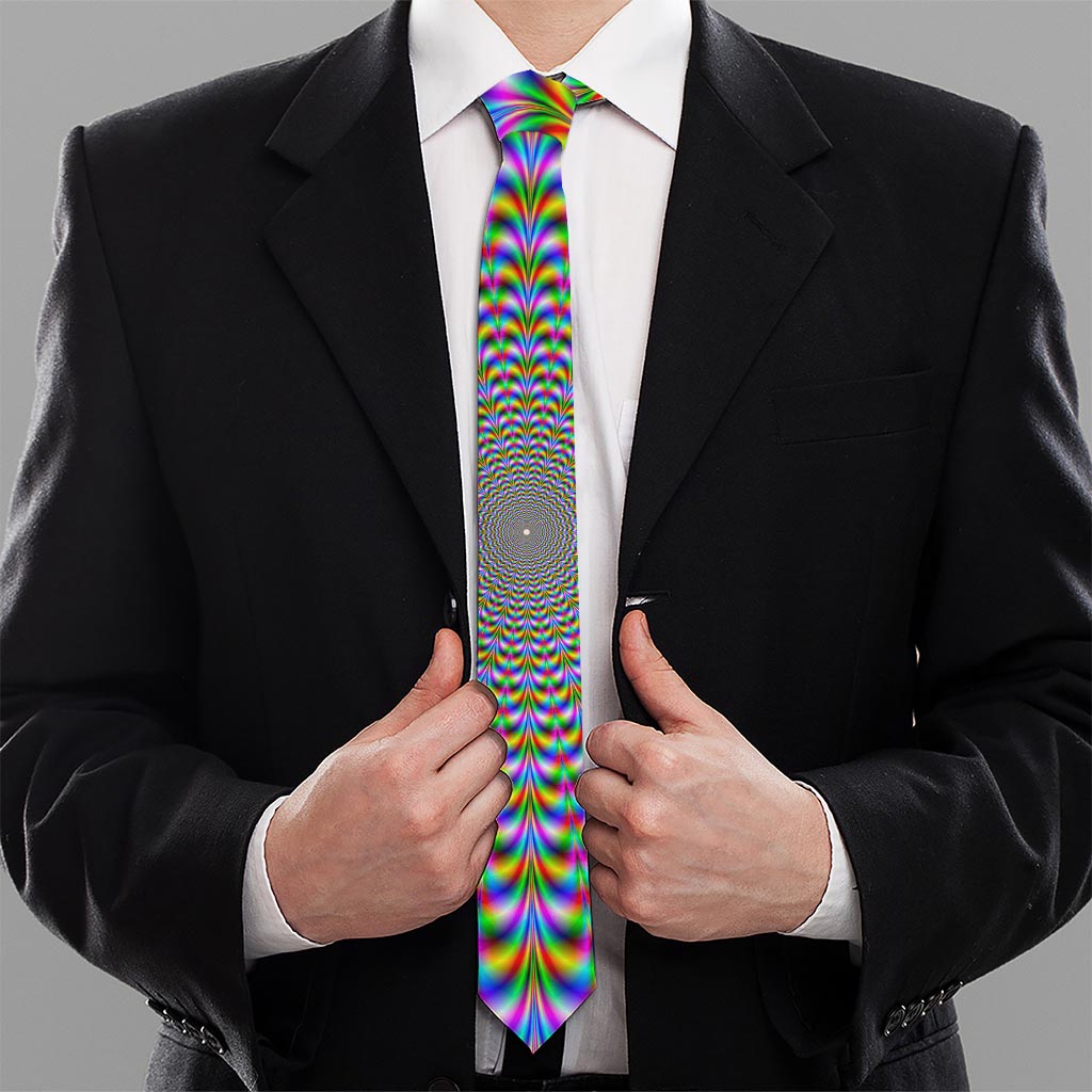 Psychedelic Web Optical Illusion Necktie