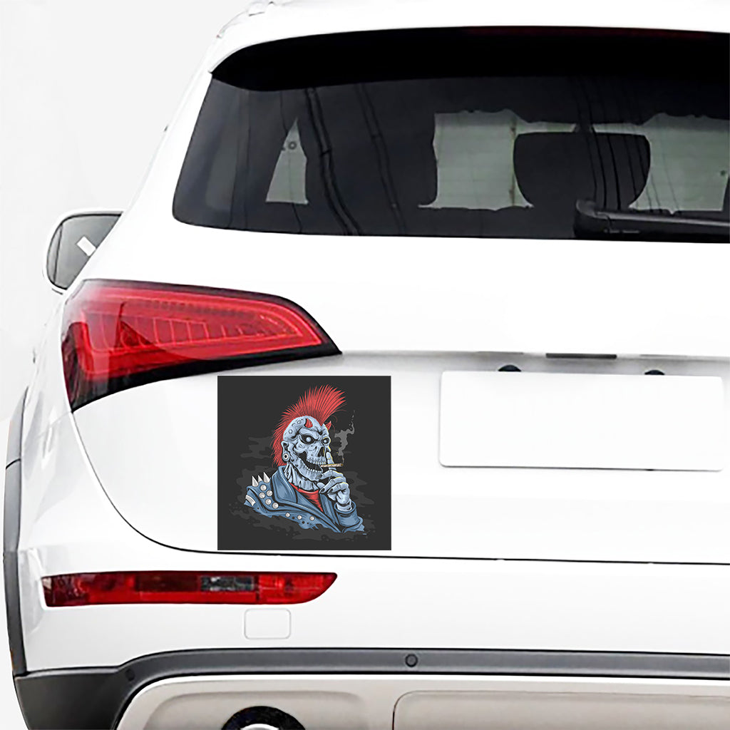 Punk Mohawk Devil Print Car Sticker