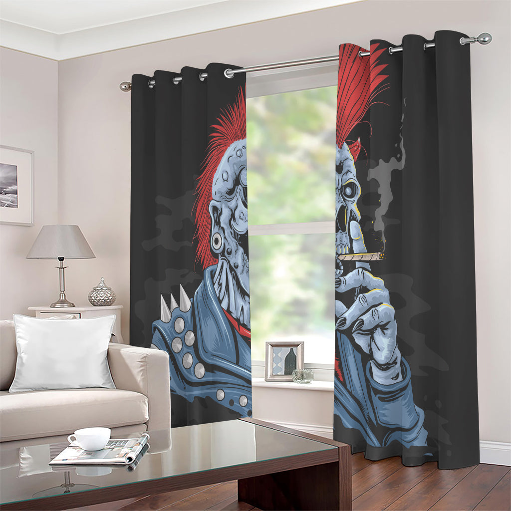 Punk Mohawk Devil Print Extra Wide Grommet Curtains