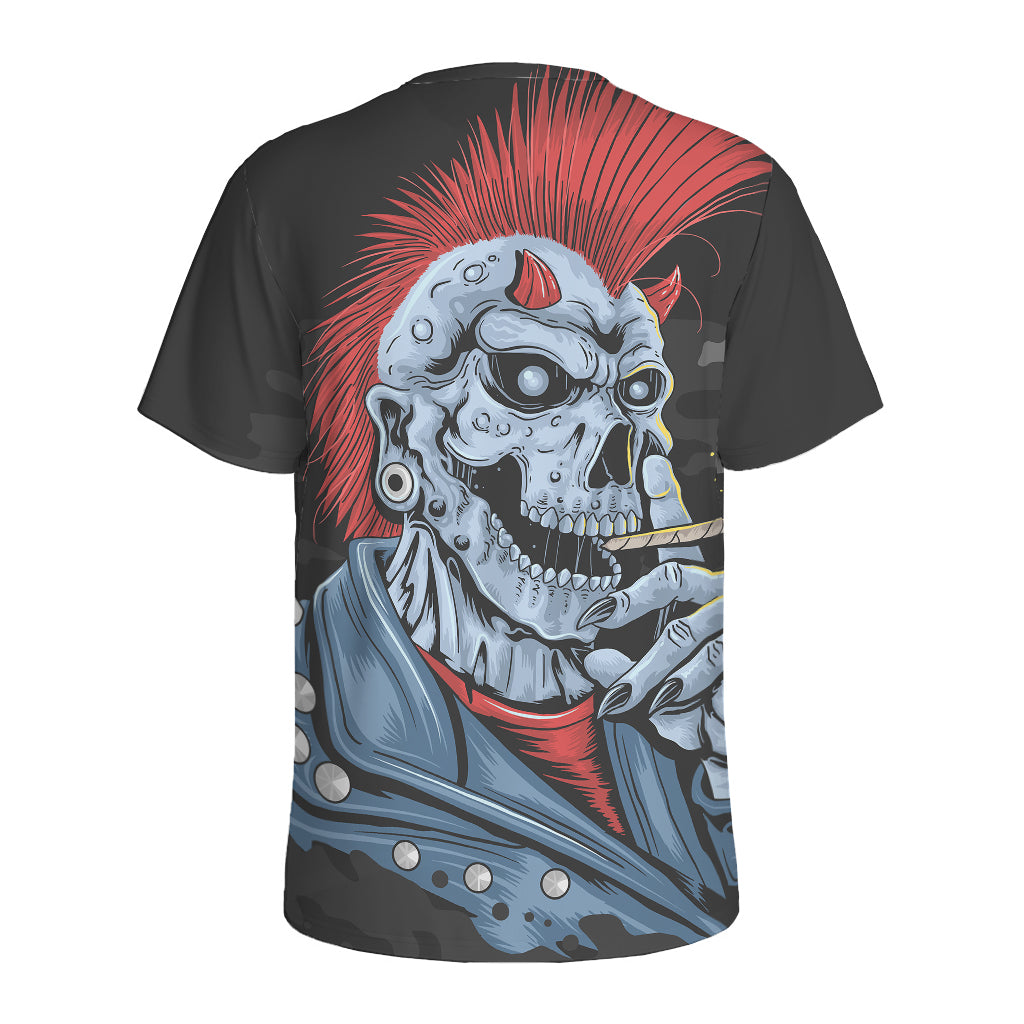 Punk Mohawk Devil Print Men's Sports T-Shirt