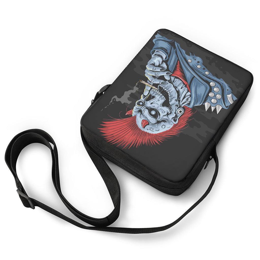 Punk Mohawk Devil Print Rectangular Crossbody Bag