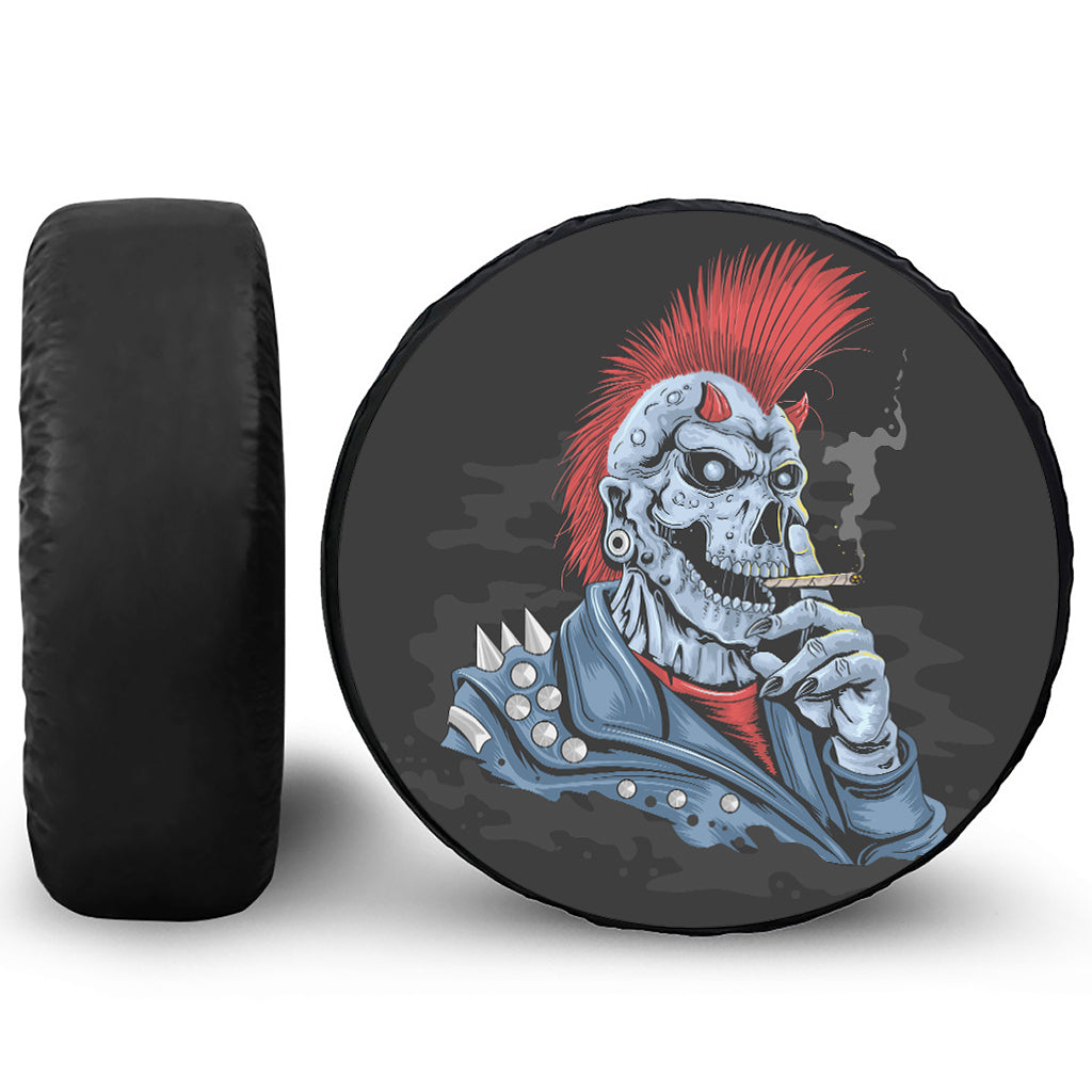 Punk Mohawk Devil Print Tire Cover
