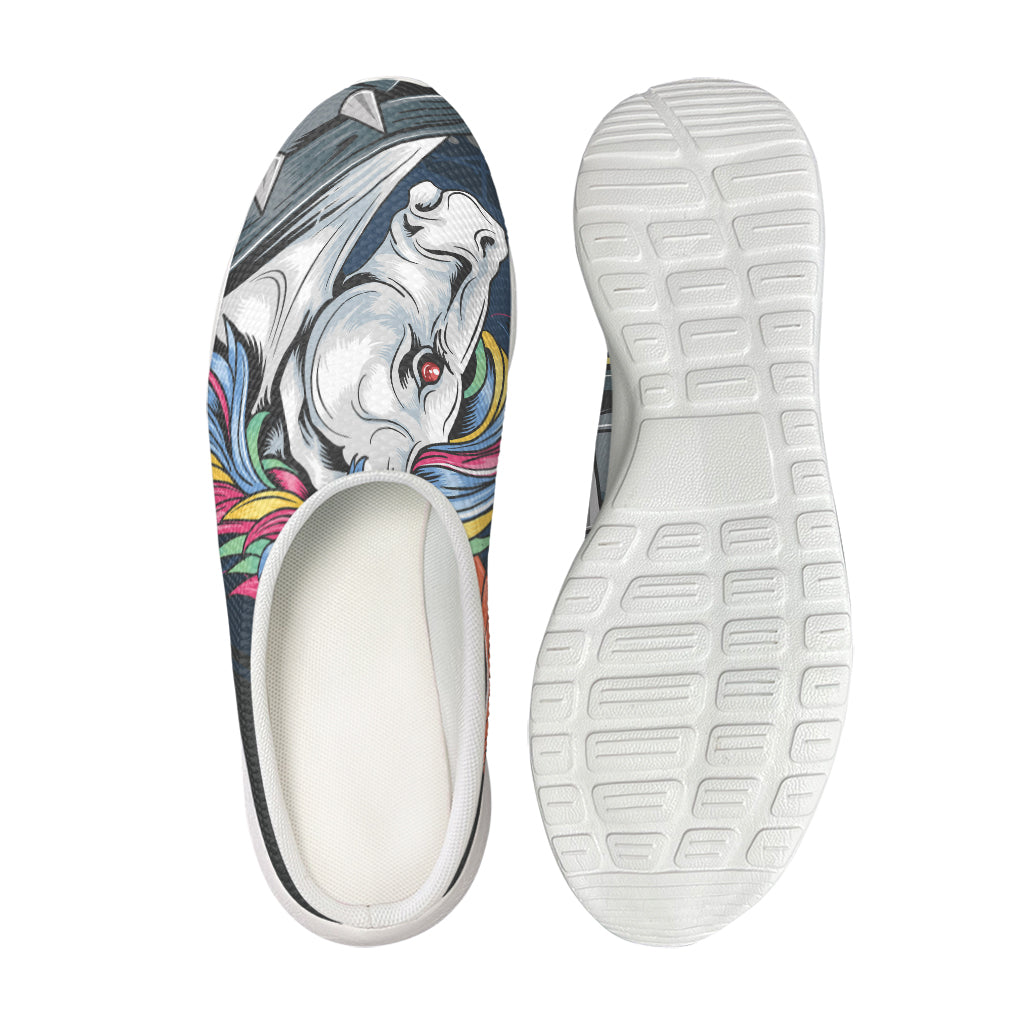 Punk Unicorn Print Mesh Casual Shoes