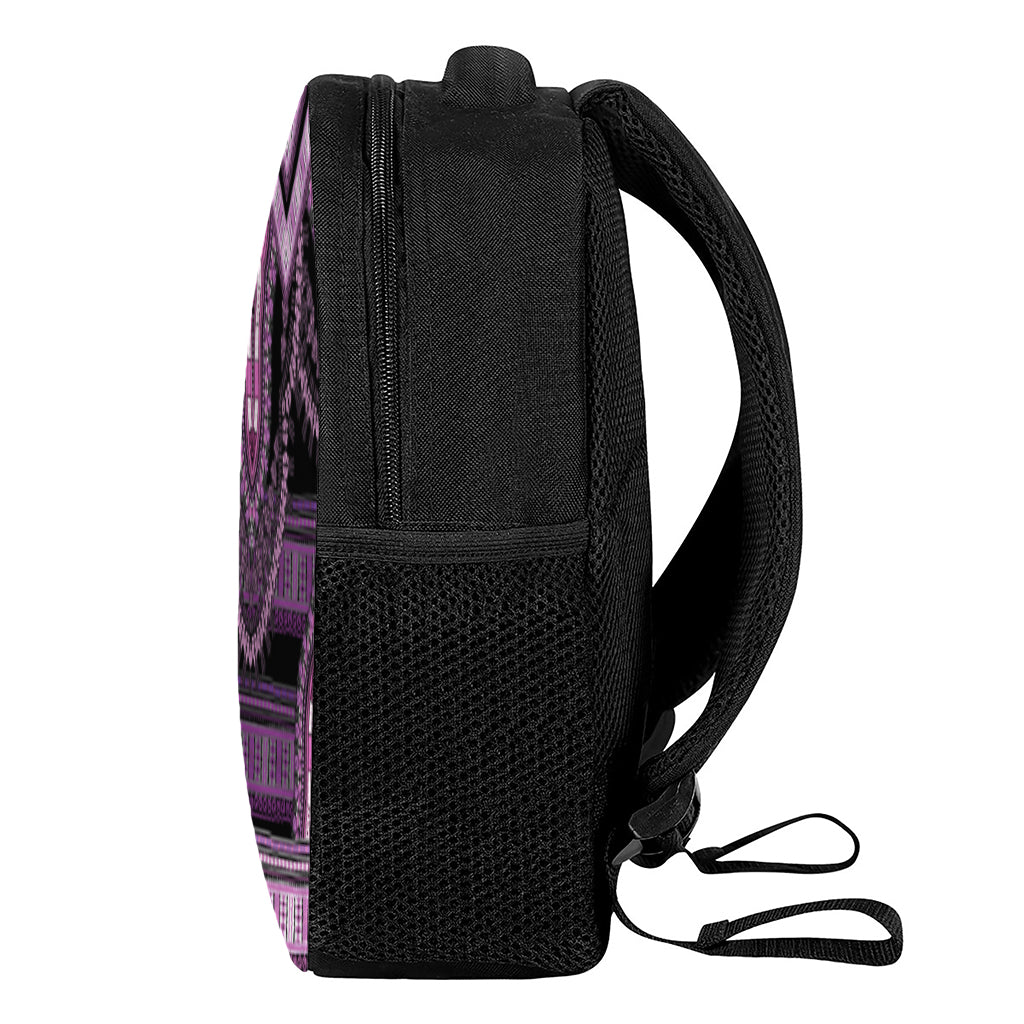 Purple And Black African Dashiki Print Casual Backpack