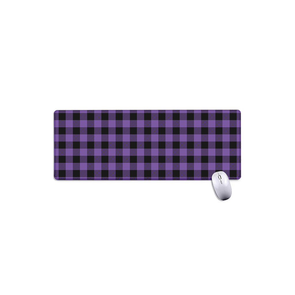 Purple And Black Buffalo Check Print Extended Mouse Pad
