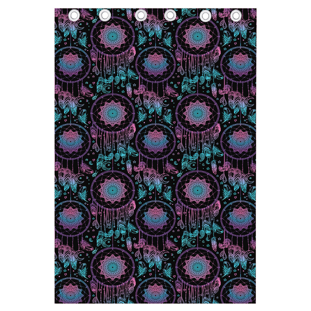 Purple And Blue Dream Catcher Print Curtain