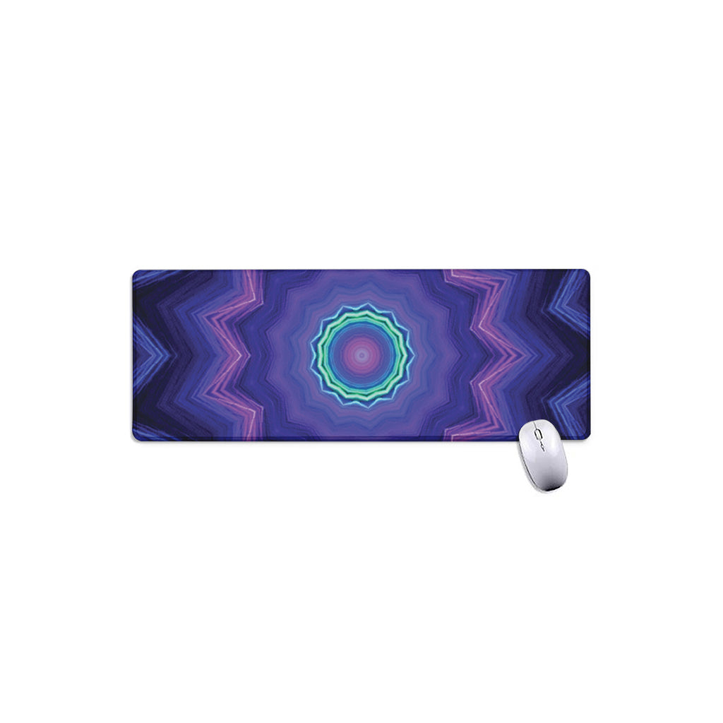 Purple And Blue Kaleidoscope Print Extended Mouse Pad