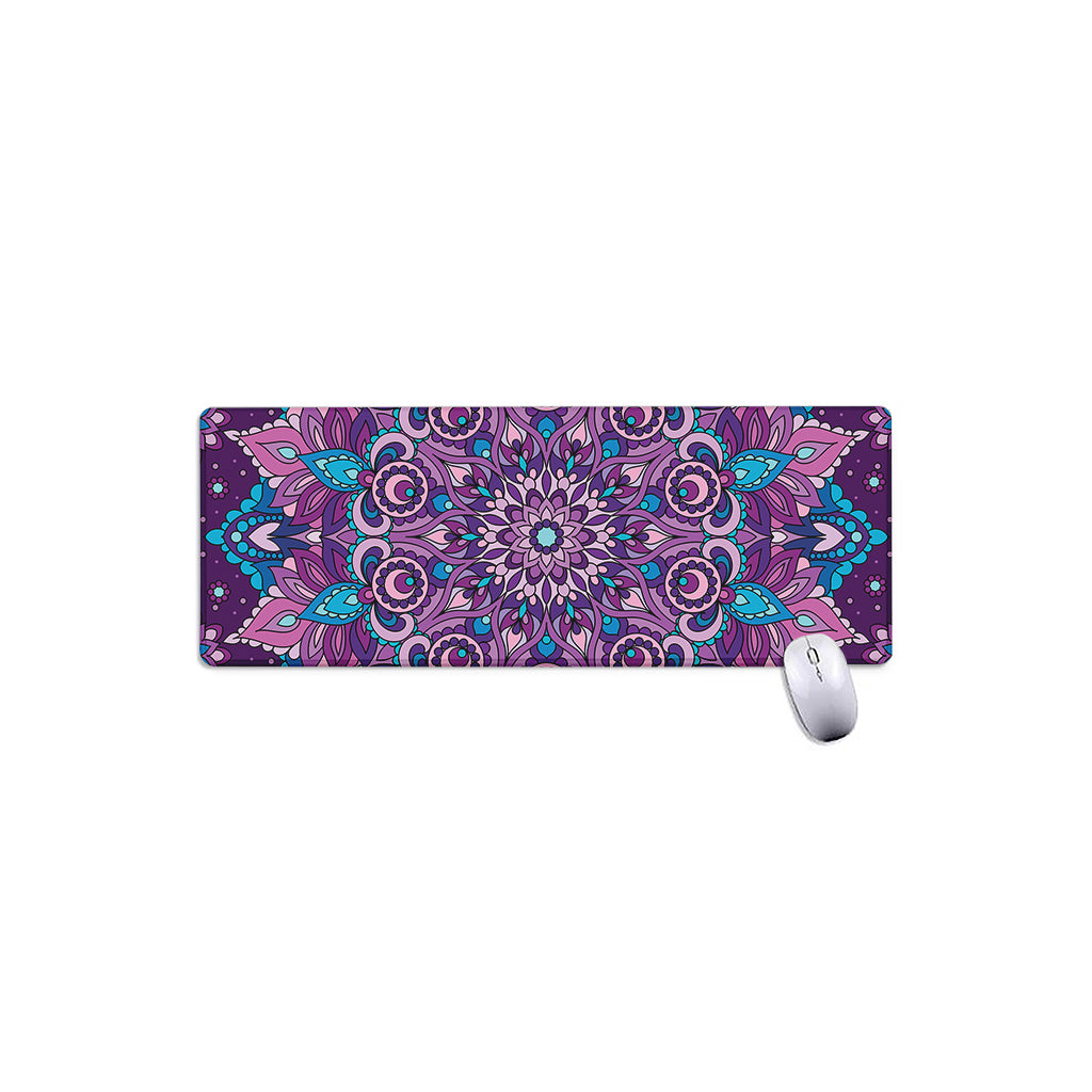 Purple And Blue Mandala Print Extended Mouse Pad