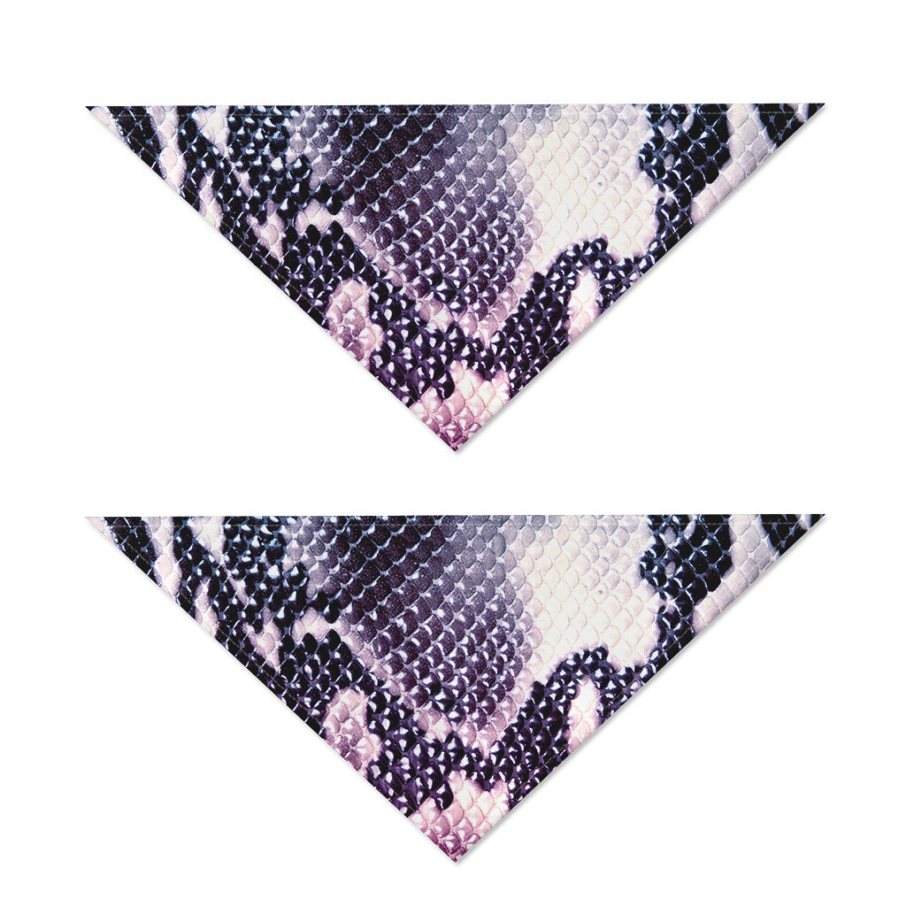 Purple And Blue Snakeskin Print Dog Bandana