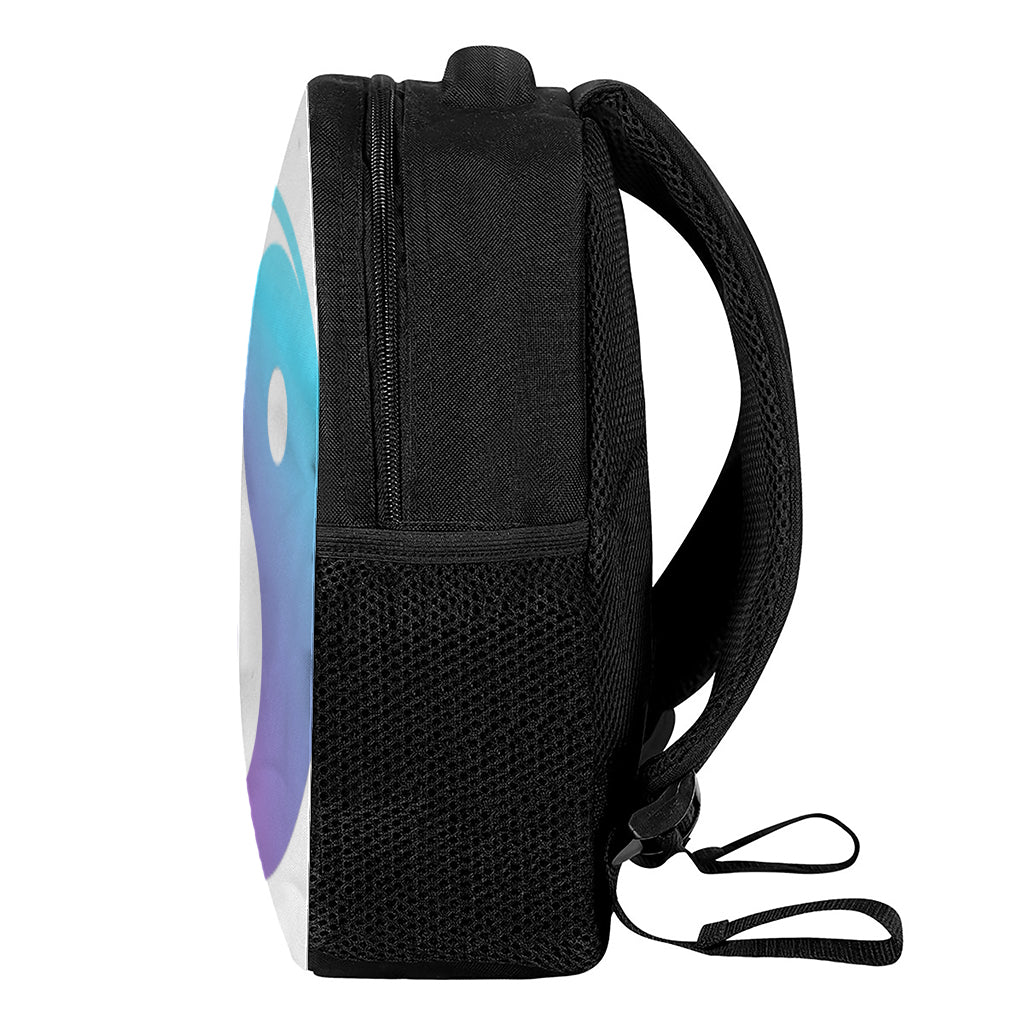 Purple And Blue Yin Yang Print Casual Backpack