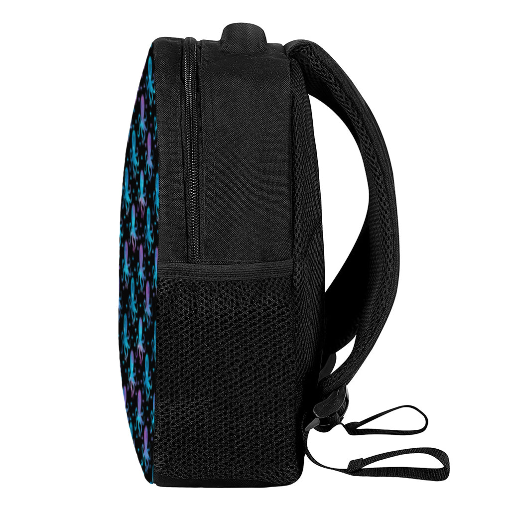 Purple And Teal Octopus Pattern Print Casual Backpack