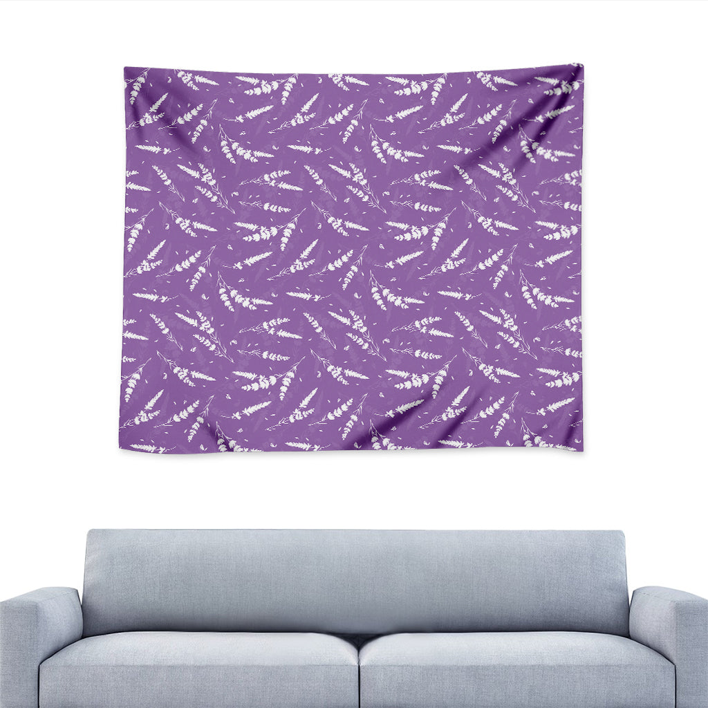 Purple And White Lavender Pattern Print Tapestry
