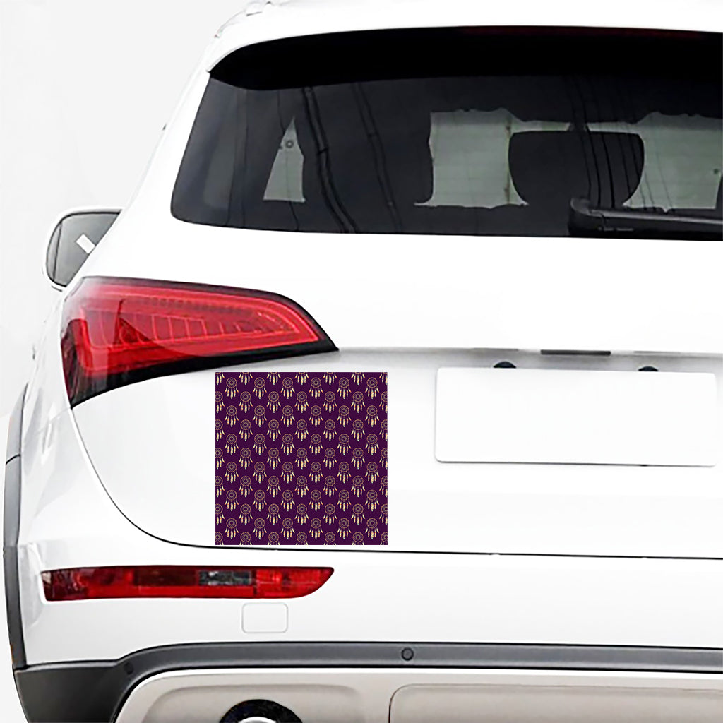Purple Boho Dream Catcher Pattern Print Car Sticker