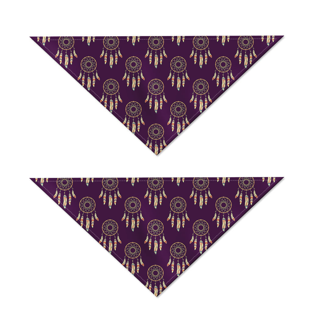 Purple Boho Dream Catcher Pattern Print Dog Bandana