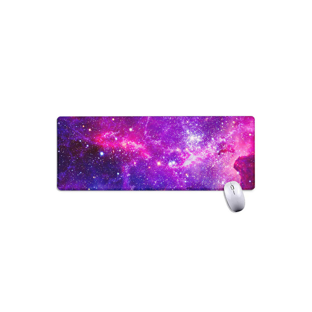 Purple Bursting Galaxy Space Print Extended Mouse Pad