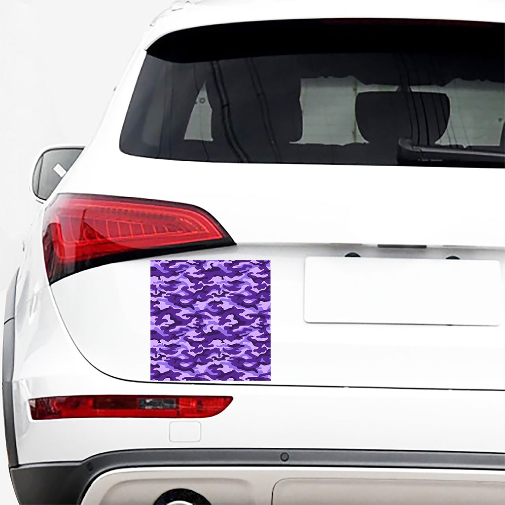 Purple Camouflage Print Car Sticker