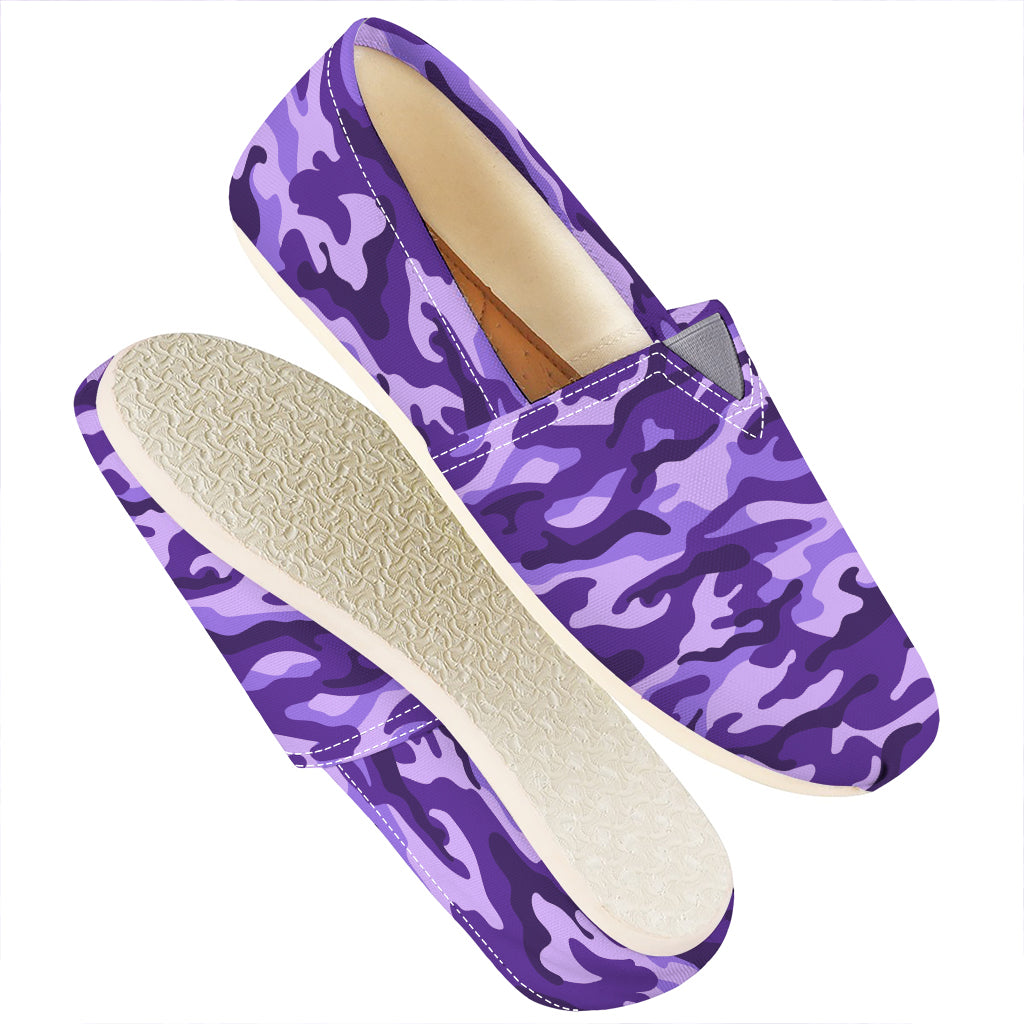 Purple Camouflage Print Casual Shoes