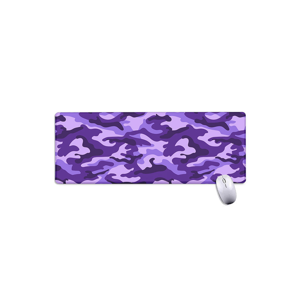 Purple Camouflage Print Extended Mouse Pad