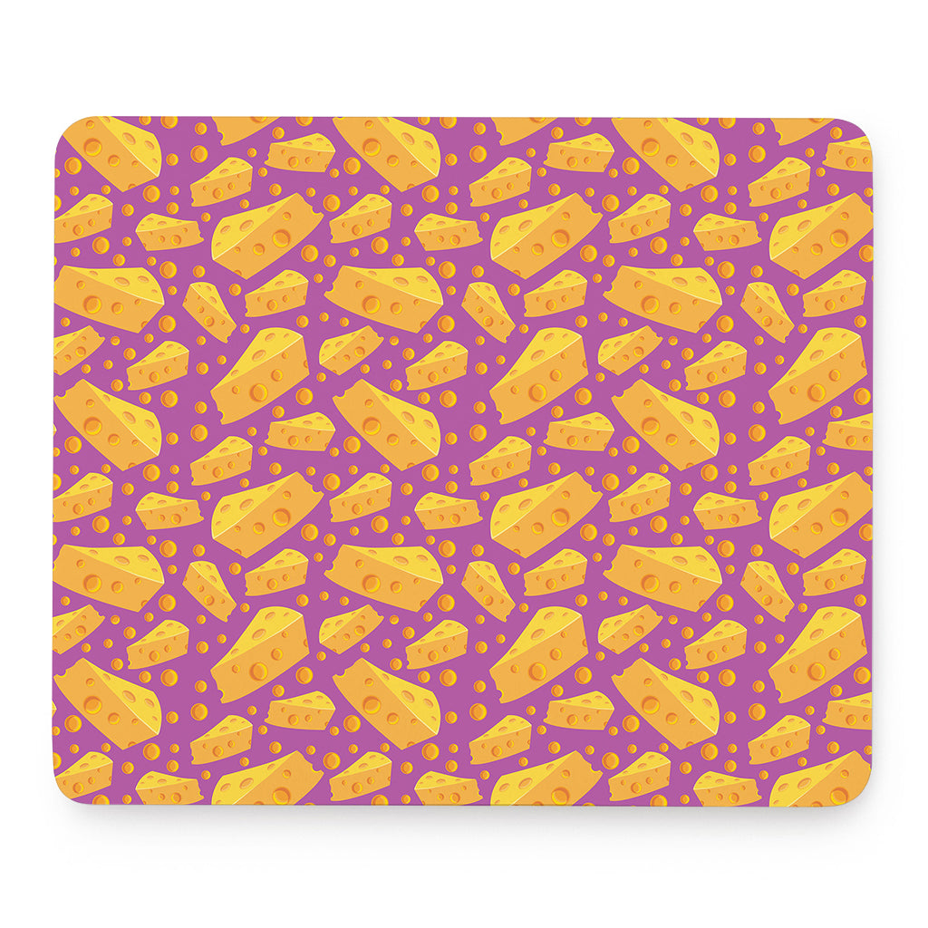 Purple Cheese And Holes Pattern Print Mouse Pad