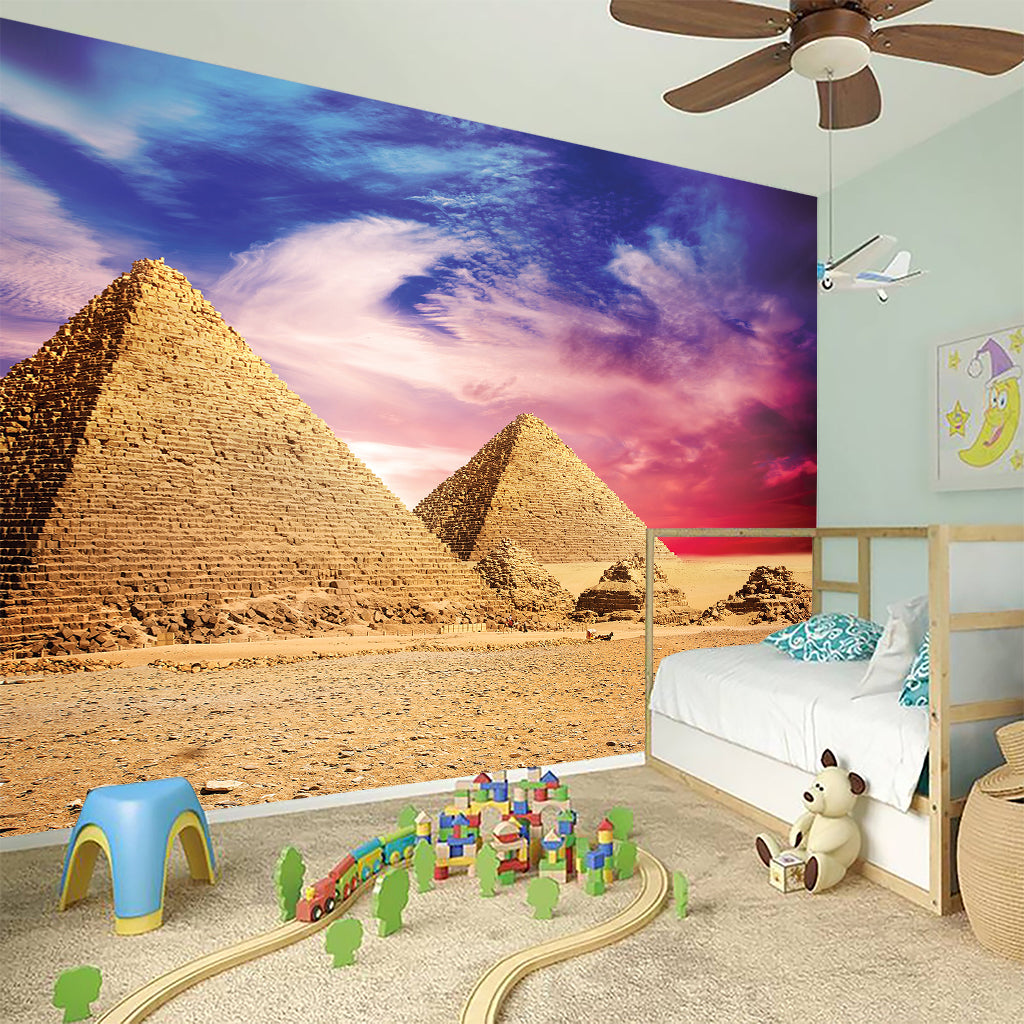 Purple Cloud Pyramid Print Wall Sticker