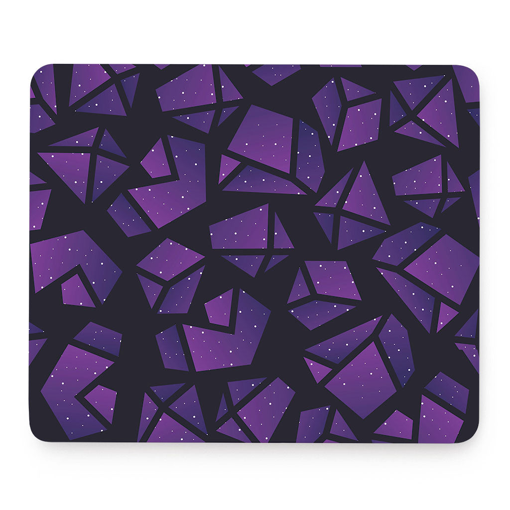 Purple Crystal Cosmic Galaxy Space Print Mouse Pad