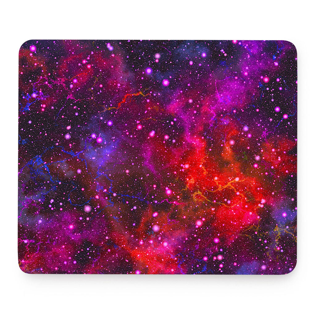 Purple Dark Galaxy Space Print Mouse Pad