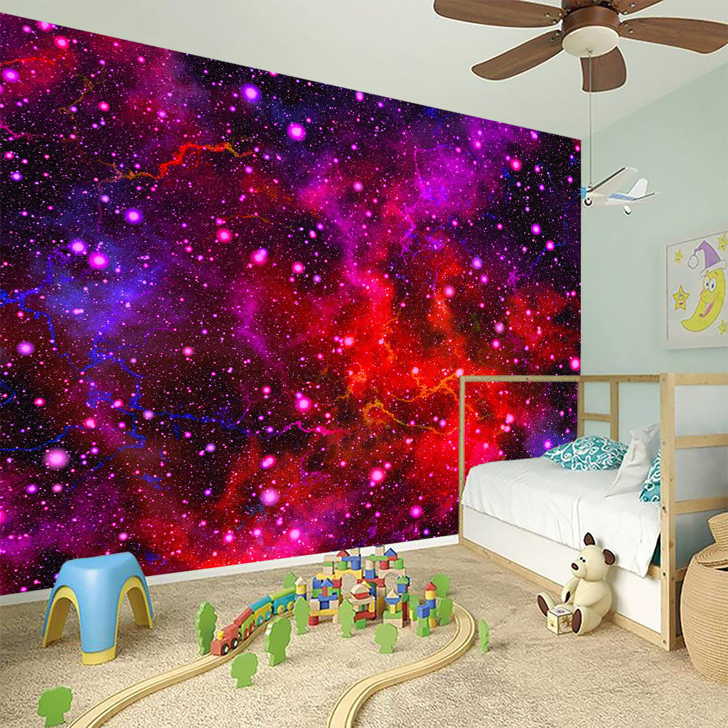 Purple Dark Galaxy Space Print Wall Sticker