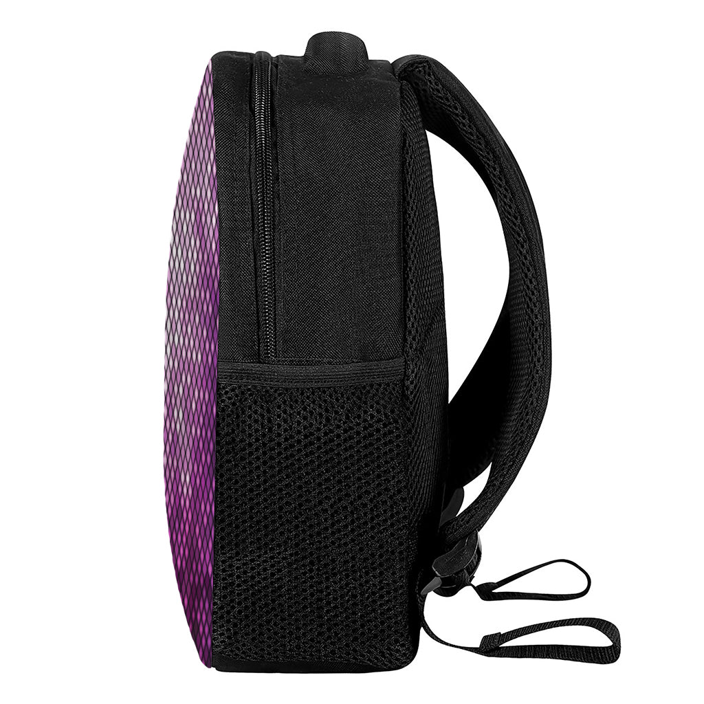 Purple Disco Lights Pattern Print Casual Backpack