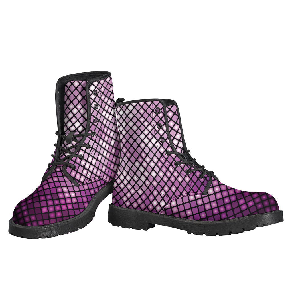 Purple Disco Lights Pattern Print Backpack