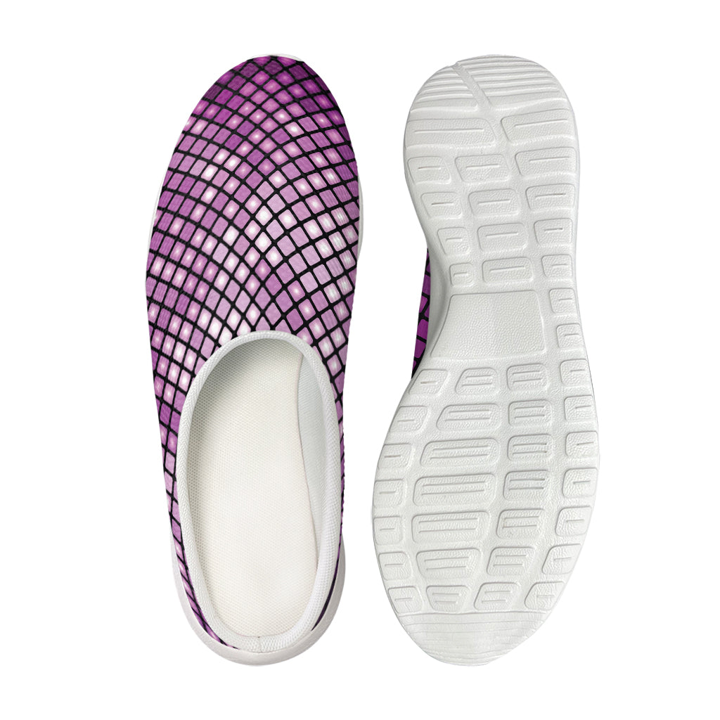 Purple Disco Lights Pattern Print Mesh Casual Shoes