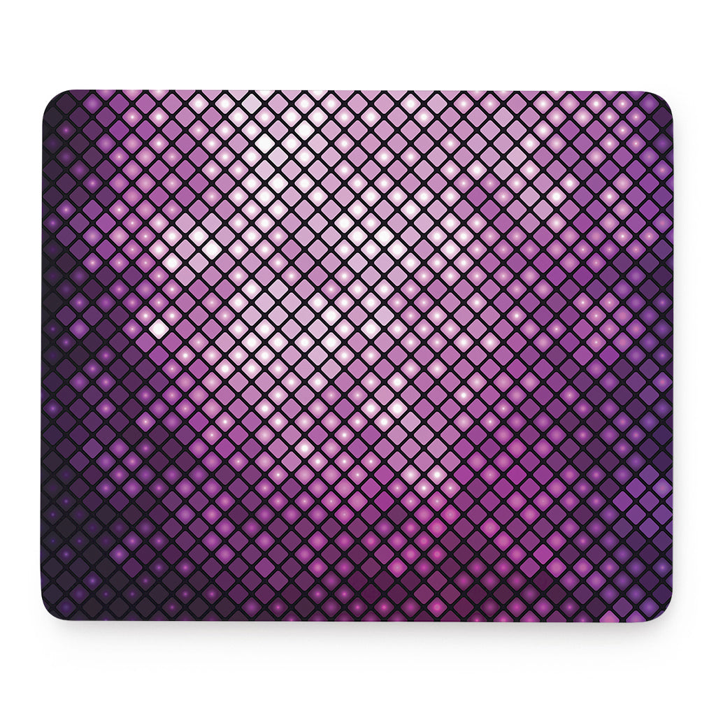 Purple Disco Lights Pattern Print Mouse Pad