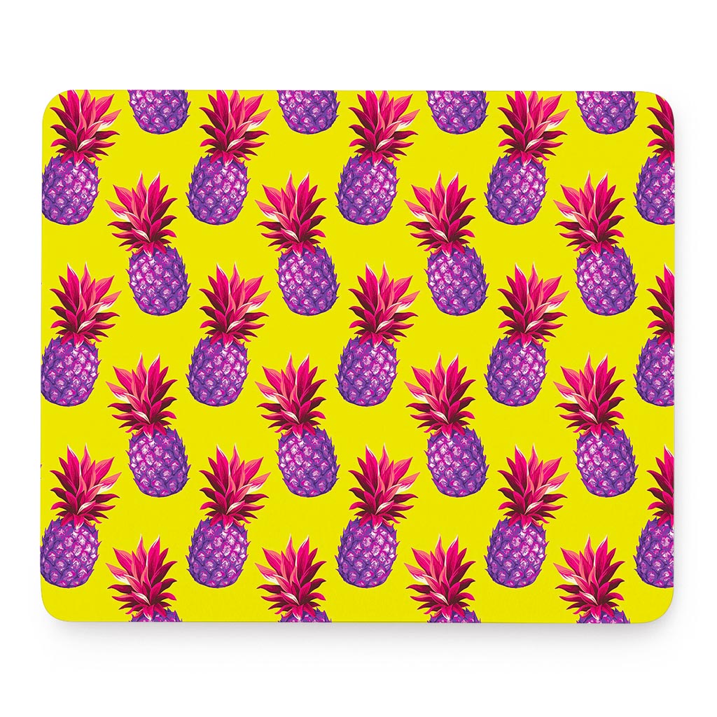 Purple EDM Pineapple Pattern Print Mouse Pad