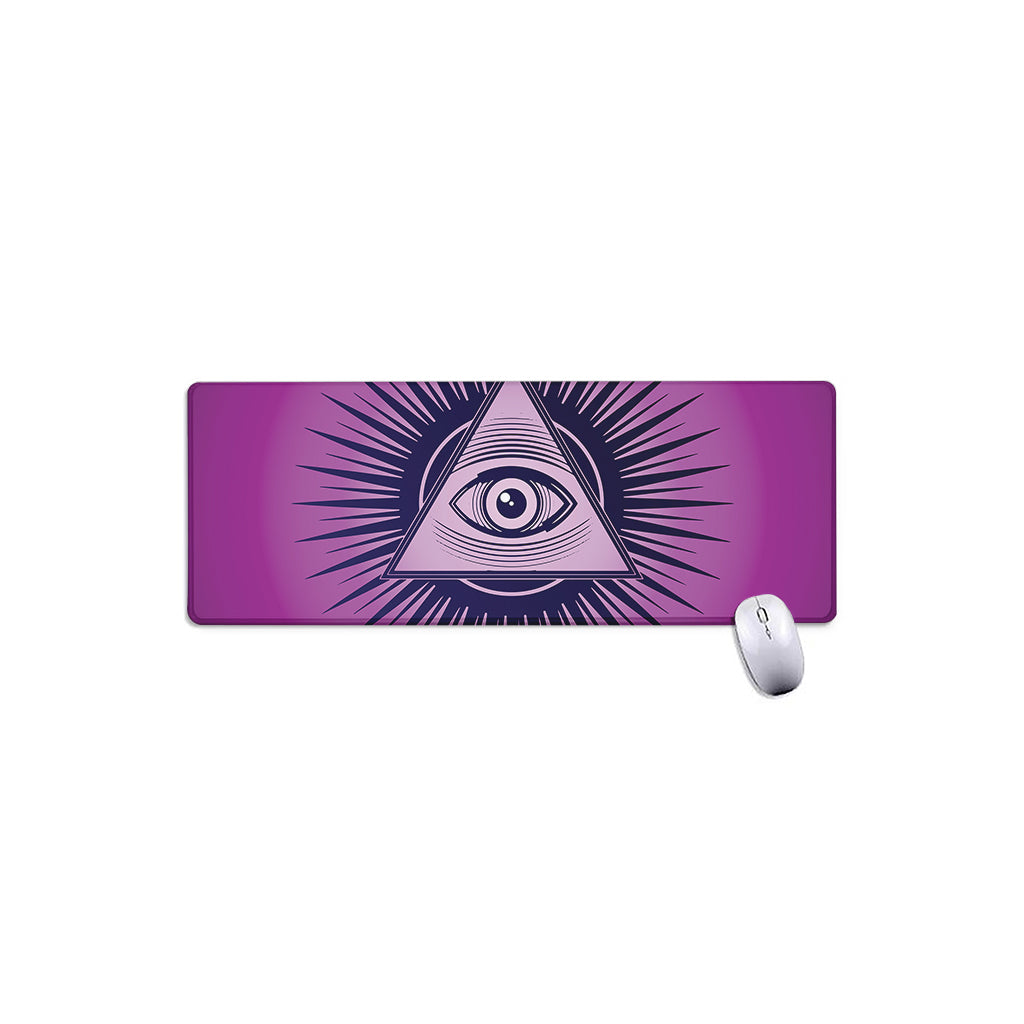 Purple Eye of Providence Print Extended Mouse Pad