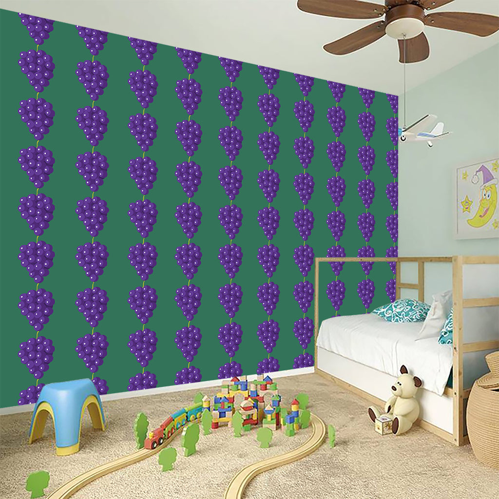 Purple Grape Pattern Print Wall Sticker
