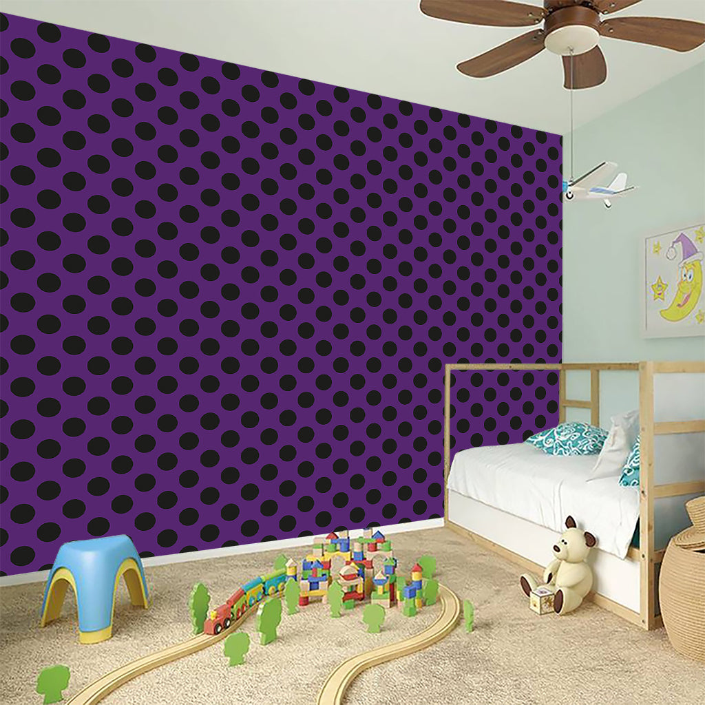 Purple Halloween Pattern Print Wall Sticker