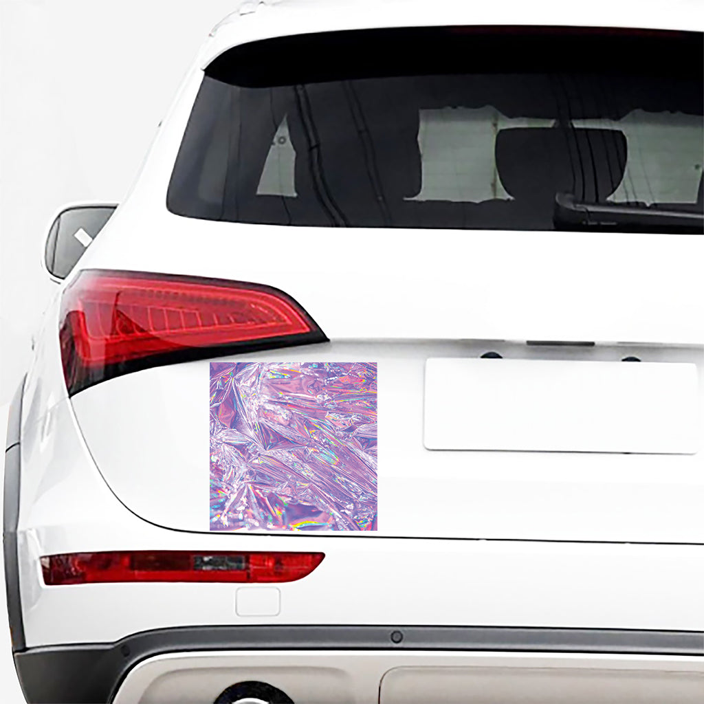 Purple Holographic Print Car Sticker