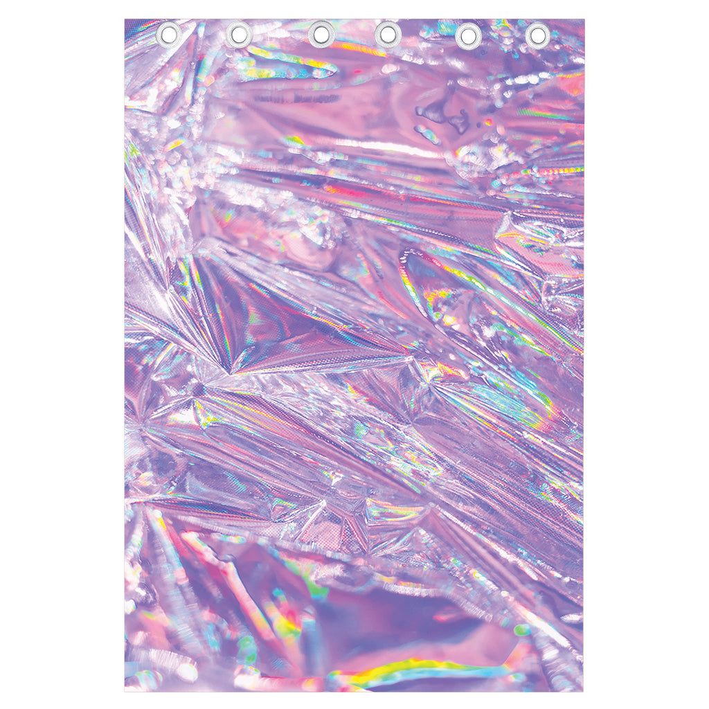 Purple Holographic Print Curtain