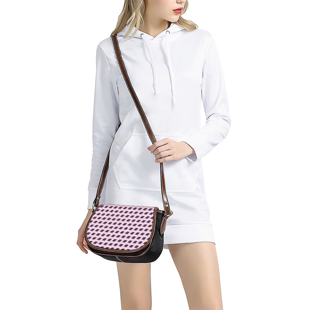 Purple Holy Bible Pattern Print Saddle Bag