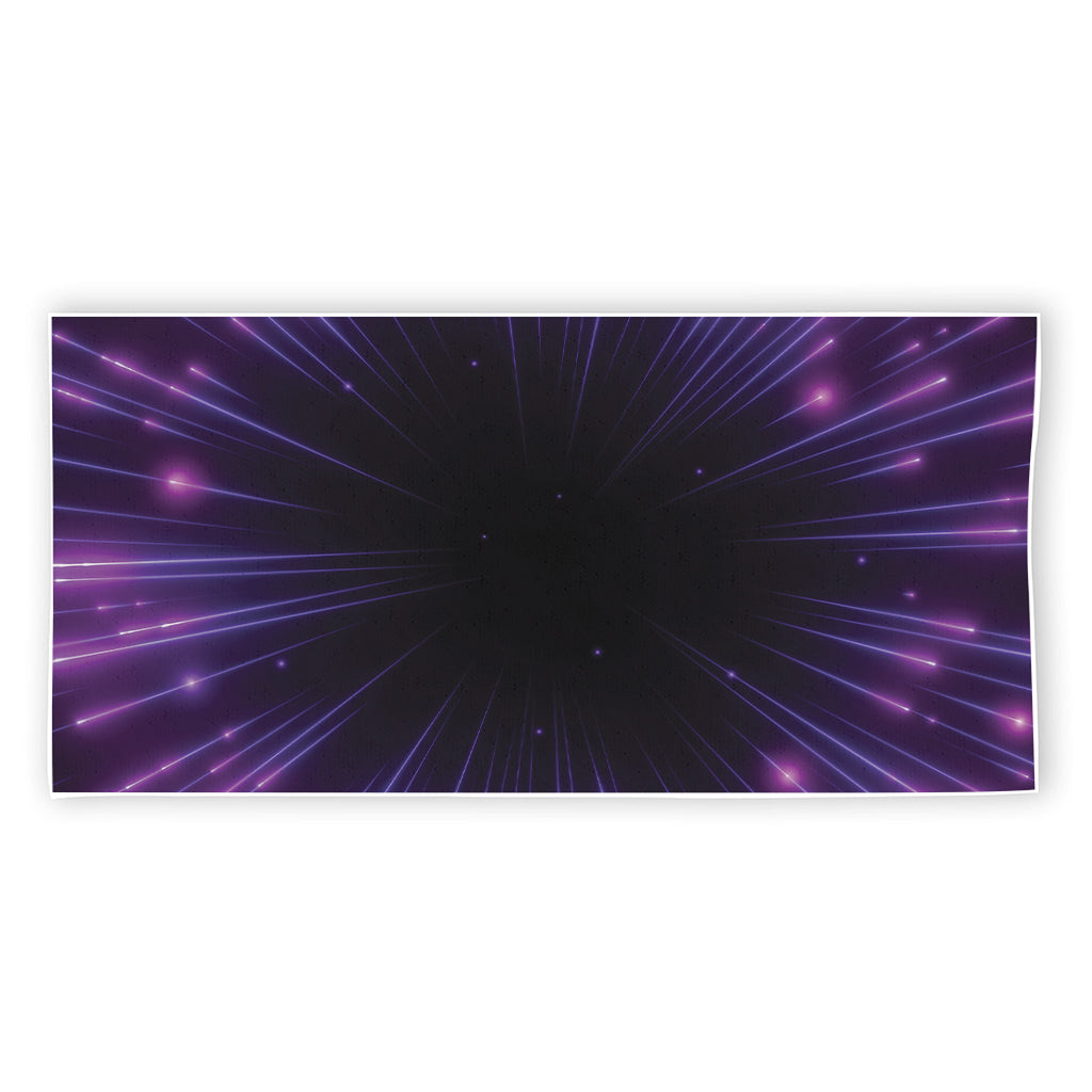 Purple Hyperspace Print Beach Towel