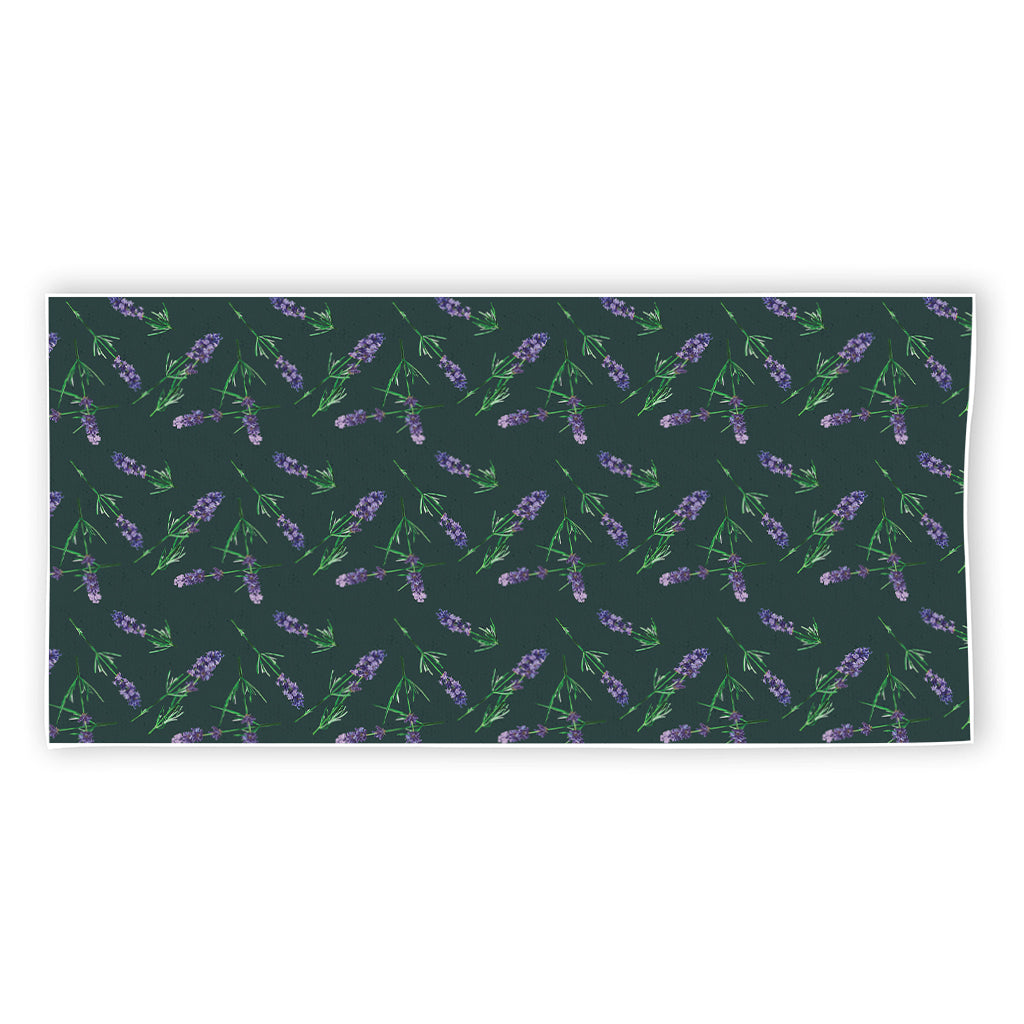 Purple Lavender Pattern Print Beach Towel