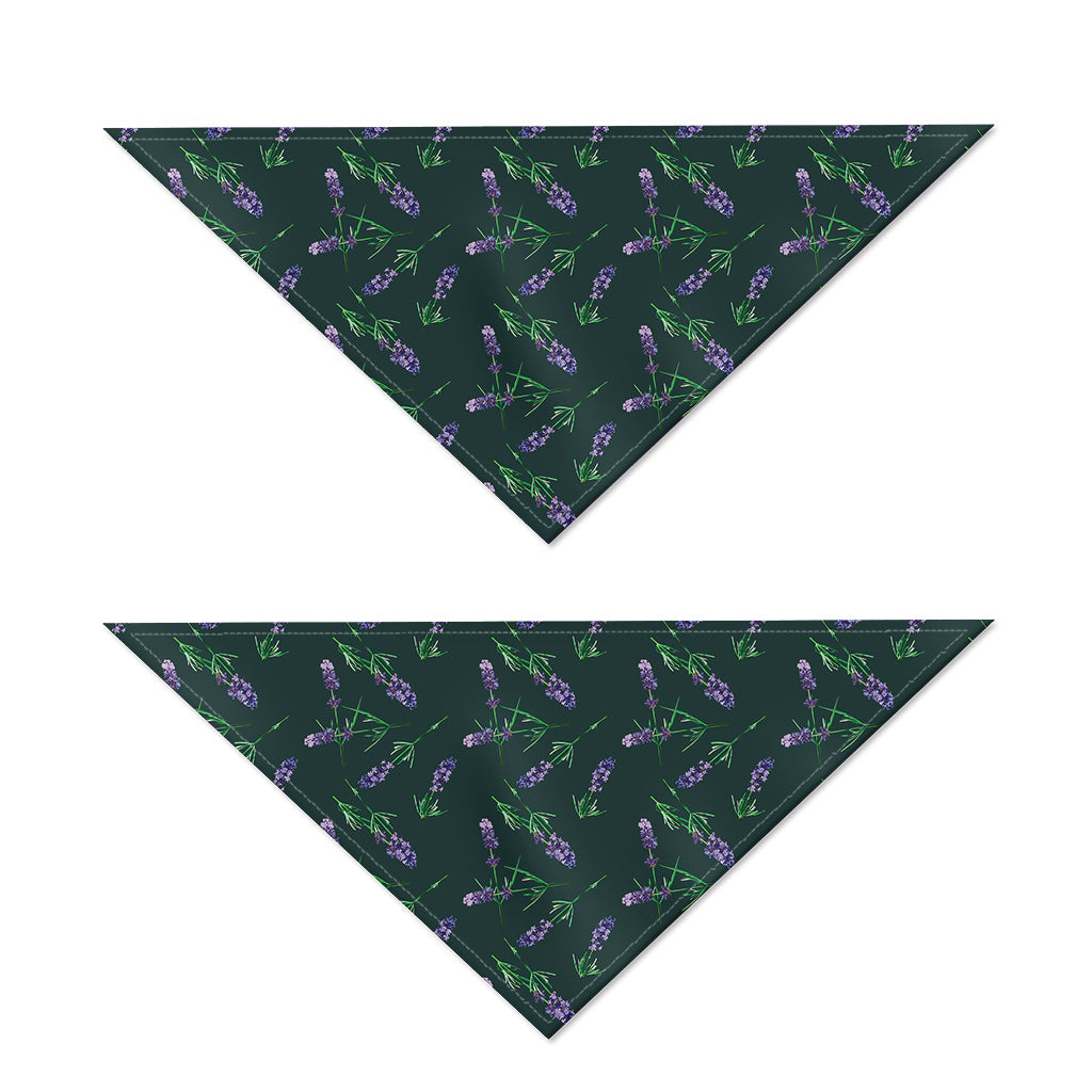 Purple Lavender Pattern Print Dog Bandana
