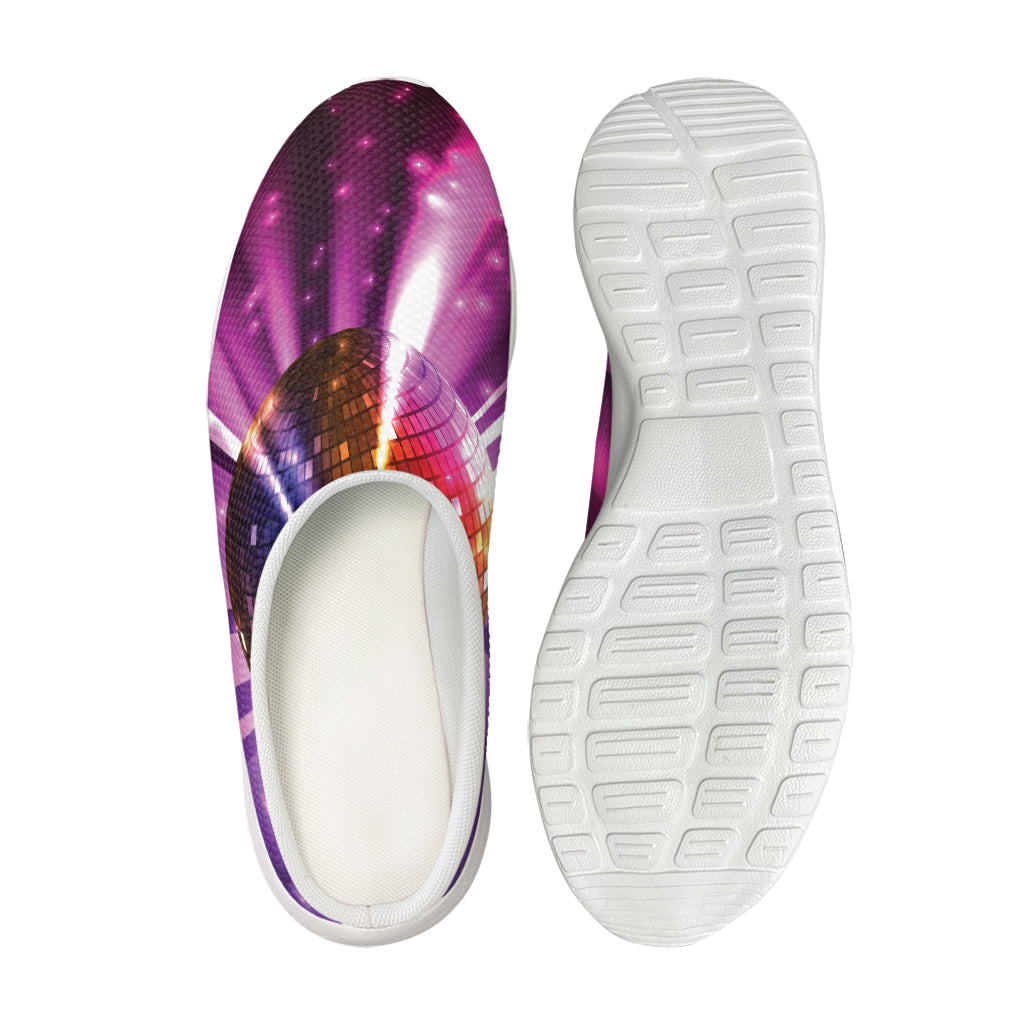 Purple Light Disco Ball Print Mesh Casual Shoes