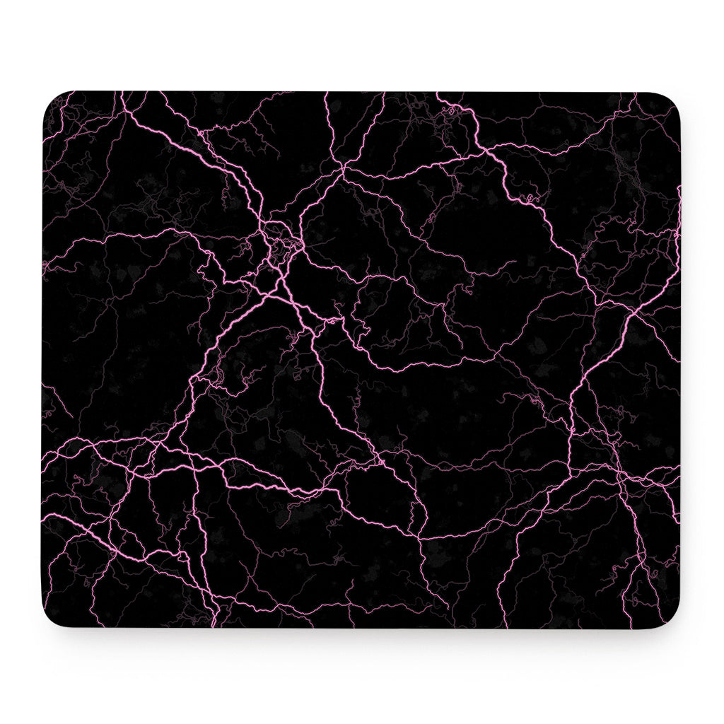 Purple Lightning Print Mouse Pad