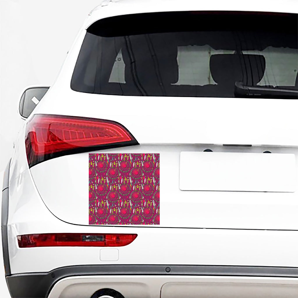 Purple Native Dream Catcher Print Car Sticker