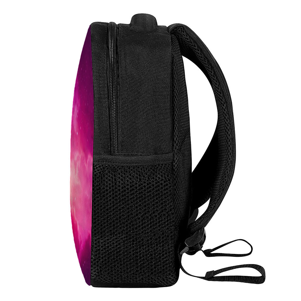 Purple Nebula Cloud Galaxy Space Print Casual Backpack