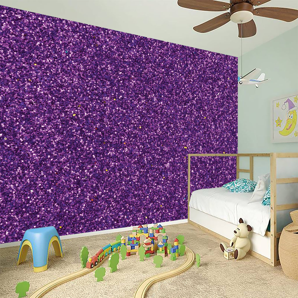 Purple (NOT Real) Glitter Print Wall Sticker
