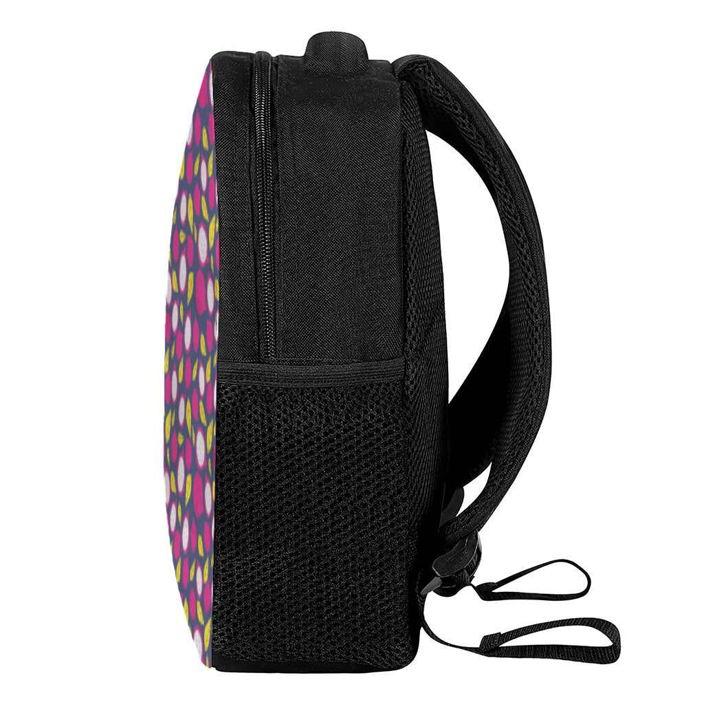 Purple Pitaya Pattern Print Casual Backpack