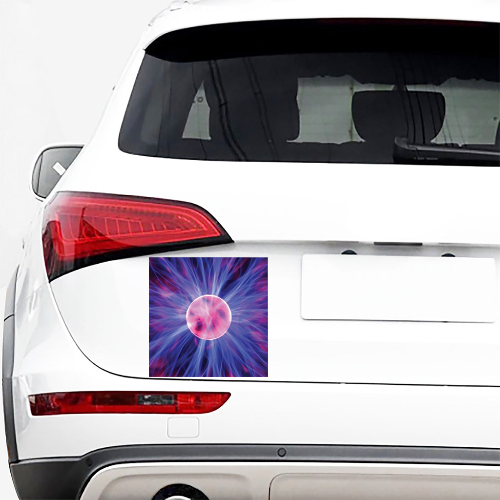 Purple Plasma Ball Print Car Sticker